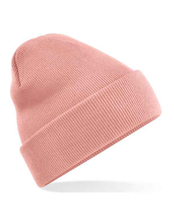 Embroidered Beanie - Beechfield Beanie Hat with Custom Logo Pink