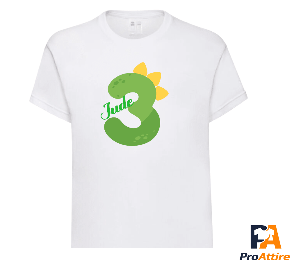 Personalised Children’s T-Shirt Custom Text or Image Print Kids Tee White Black Pink Blue Gift Idea| Text Photo Logo Customise! - ProAttire Ltd