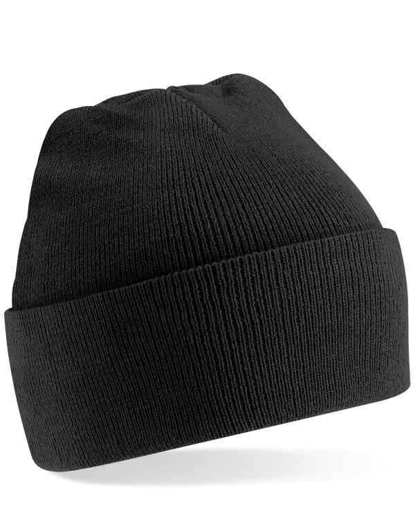 Embroidered Beanie - Beechfield Beanie Hat with Custom Logo Black
