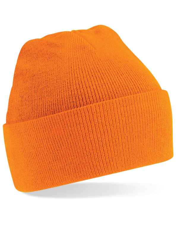 Embroidered Beanie - Beechfield Beanie Hat with Custom Logo Orange