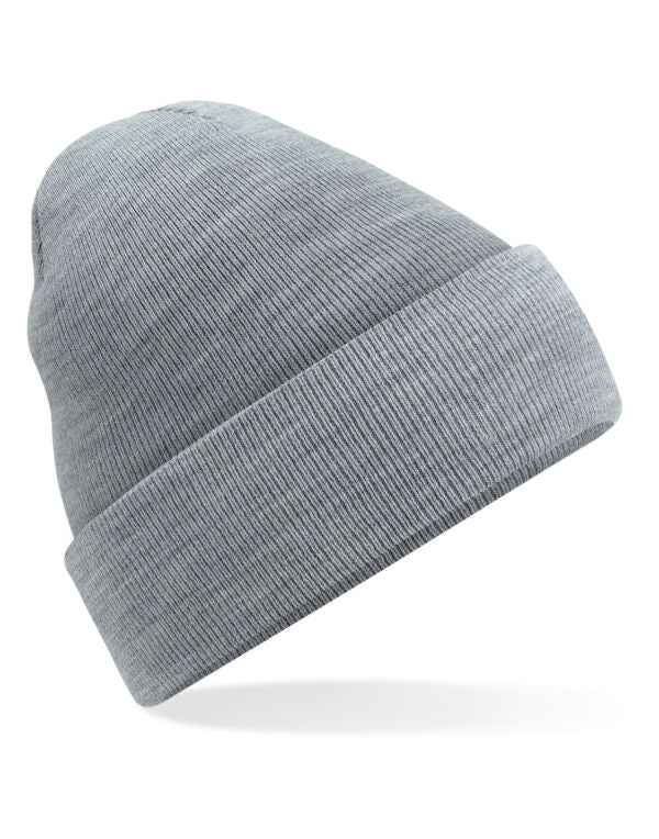 Embroidered Beanie - Beechfield Beanie Hat with Custom Logo Sport Grey