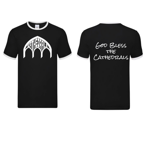 Ringer T-shirt God Bless The Cathedrals image 0