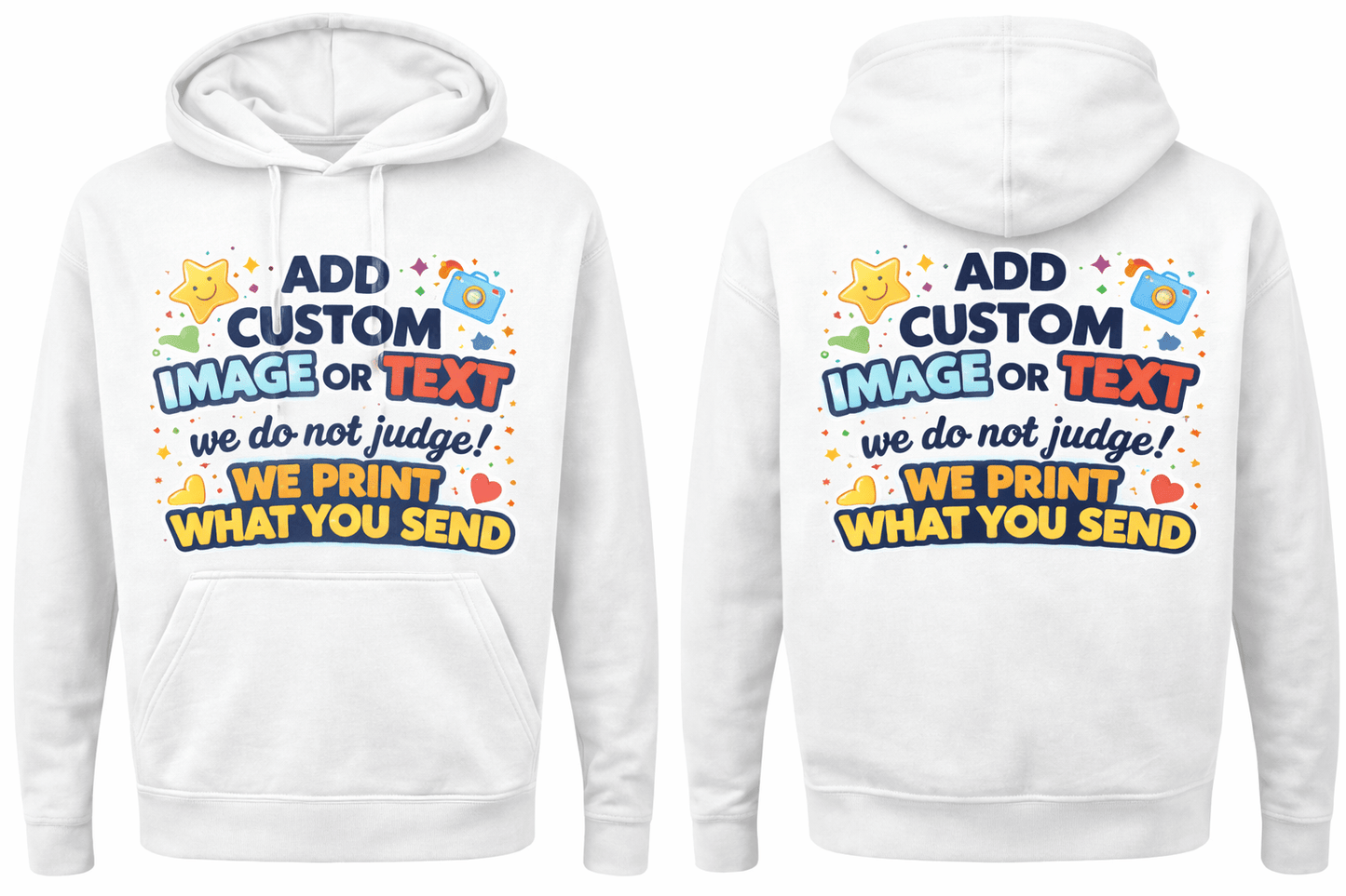 Custom Hoodie Printing | Design Your Own Hooded Sweatshirt | Black Navy White | Personalised Logo Hoodie UK - ProAttire Ltd