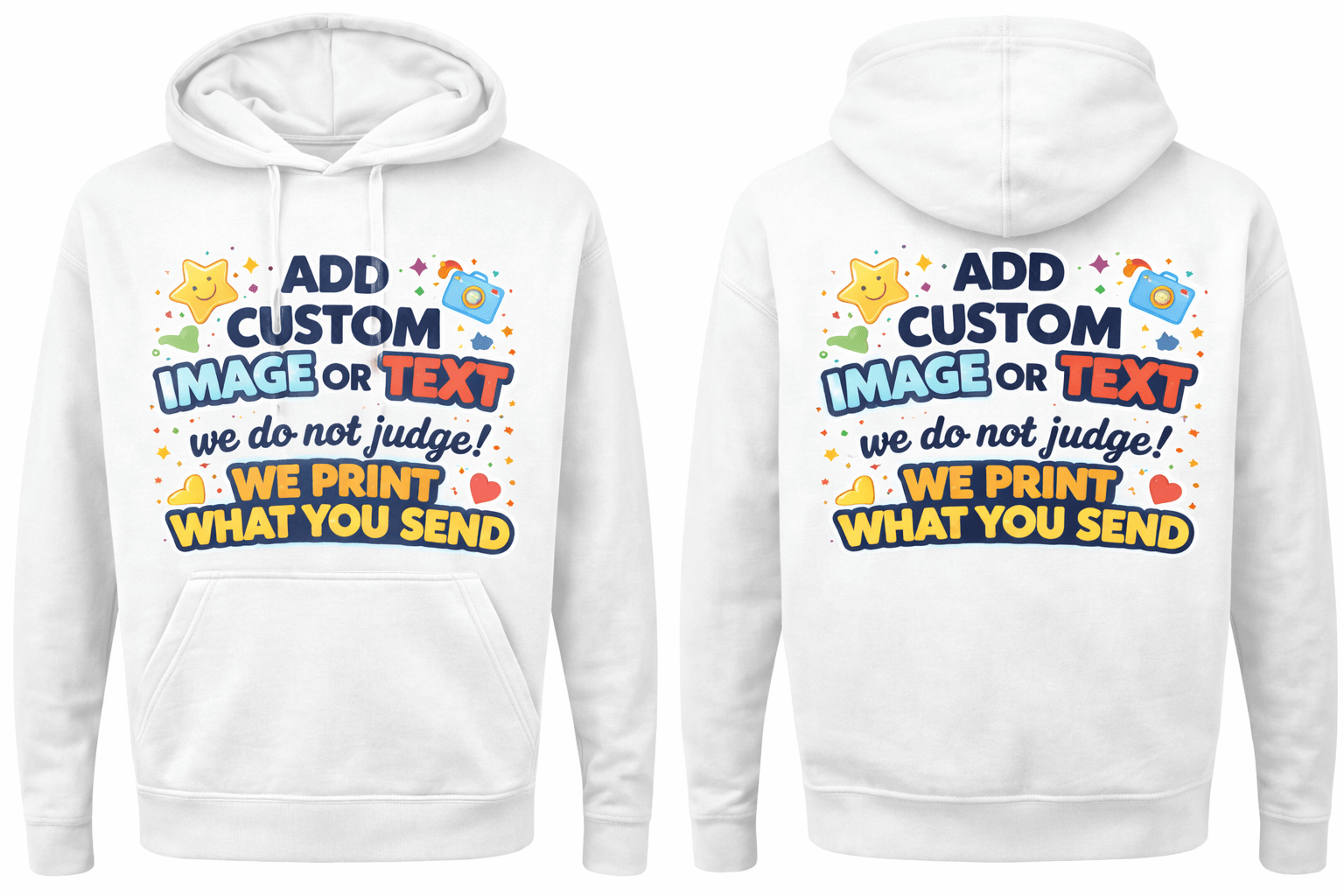 Custom Hoodie Printing | Design Your Own Hooded Sweatshirt | Black Navy White | Personalised Logo Hoodie UK - ProAttire Ltd