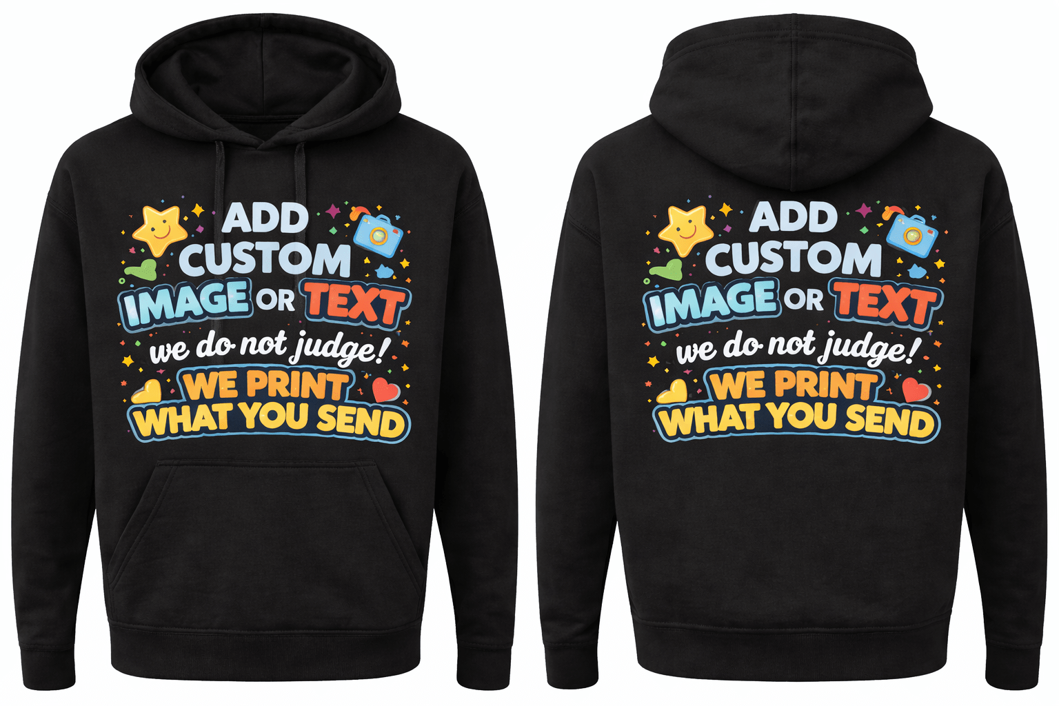 Custom Hoodie Printing | Design Your Own Hooded Sweatshirt | Black Navy White | Personalised Logo Hoodie UK - ProAttire Ltd