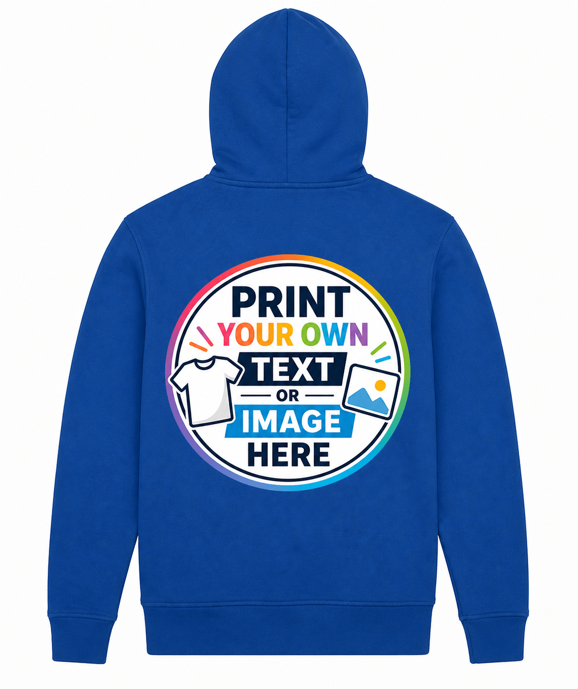 Design Your Own Royal Blue Hoodie Custom Printed Hoodie with Text or Logo Sports Team Business Charity Gift - ProAttire Ltd