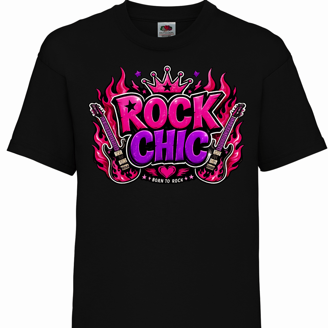 Girls Rock Chic Shirt | Stylish Rock Star T-Shirt for Girls