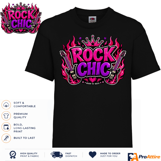 Girls Rock Chic Shirt | Stylish Rock Star T-Shirt for Girls