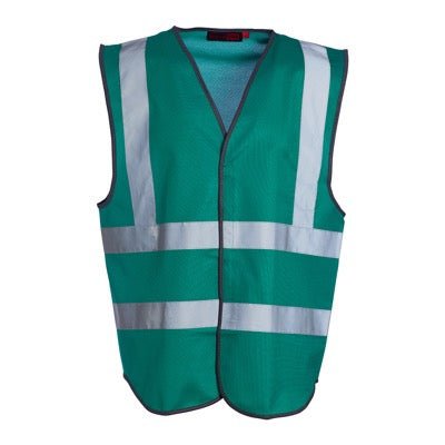 Hi-Vis Sleeveless Vest/Waistcoat - Various Colours Green