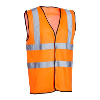 Hi-Vis Sleeveless Vest/Waistcoat - Various Colours Orange