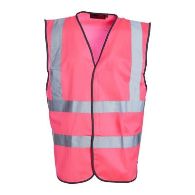 Hi-Vis Sleeveless Vest/Waistcoat - Various Colours Pink