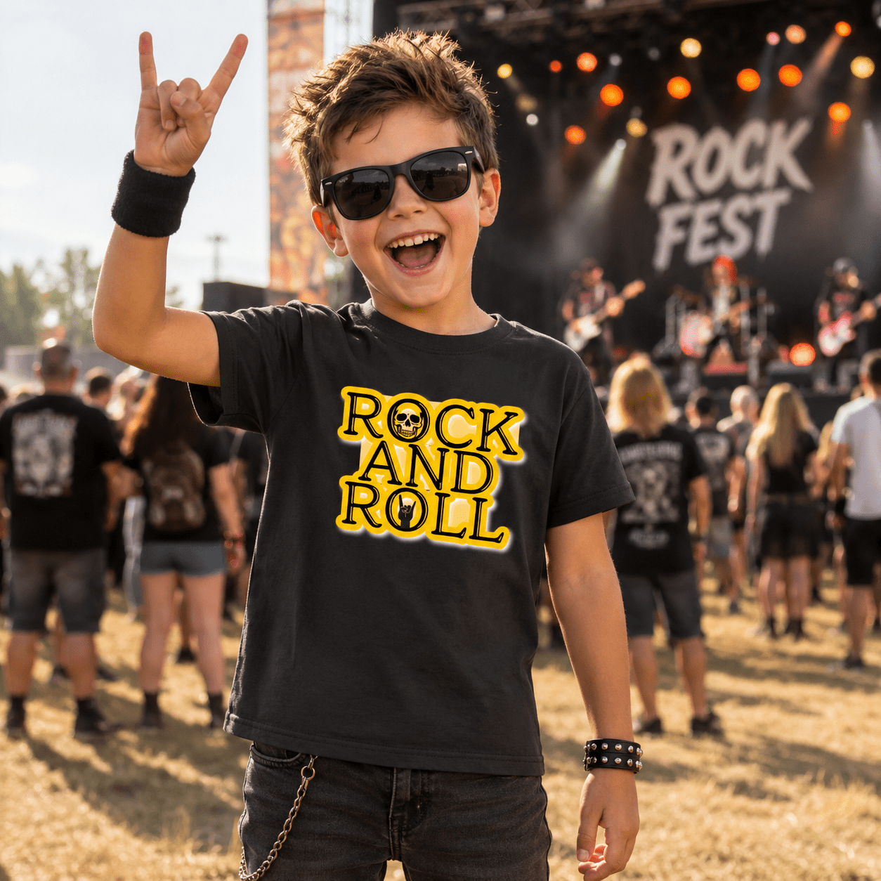 Kids Rock And Roll T Shirt | Rocker Kid | Music Festival Shirt For Boys & Girls | Music Lover | Cool Rock Kids Top | Kids Rock Out Ready!