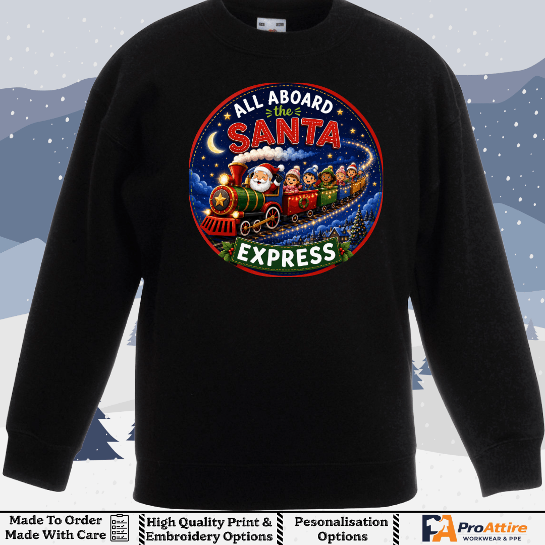 Kids Santa Express Sweatshirt | Children's Christmas Train Jumper | Kids Sweatshirt | Christimas Jumper | Xmas Jumper