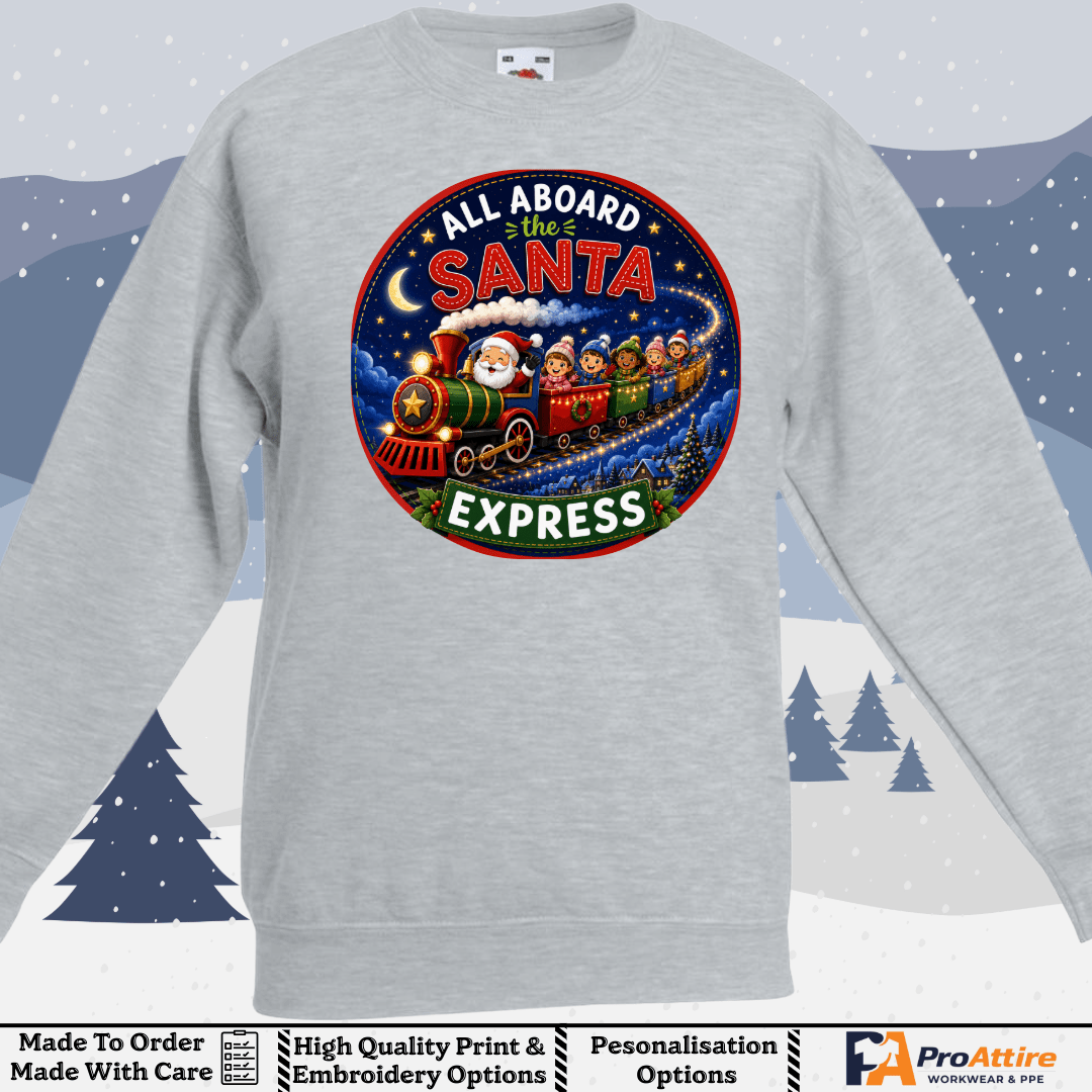 Kids Santa Express Sweatshirt | Children's Christmas Train Jumper | Kids Sweatshirt | Christimas Jumper | Xmas Jumper