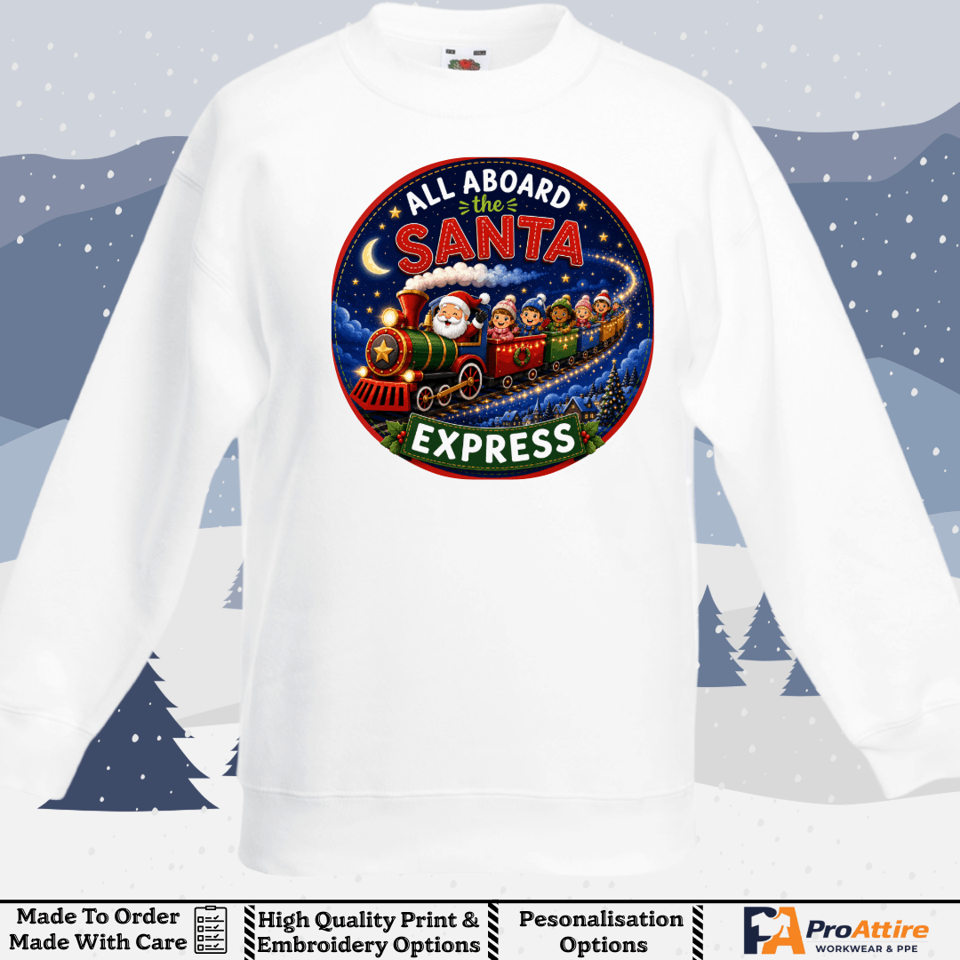 Kids Santa Express Sweatshirt | Children's Christmas Train Jumper | Kids Sweatshirt | Christimas Jumper | Xmas Jumper