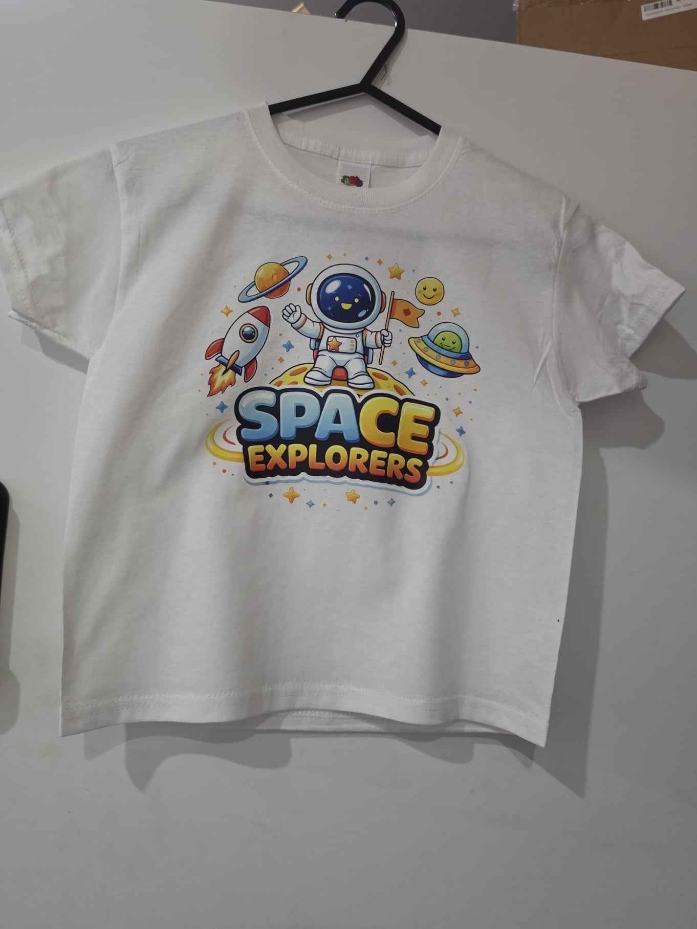 Kids Space Explorer T-Shirt | Cute Astronaut Shirt for Boys & Girls | Space Theme Kids Tee | Cartoon Rocket Top | Gift