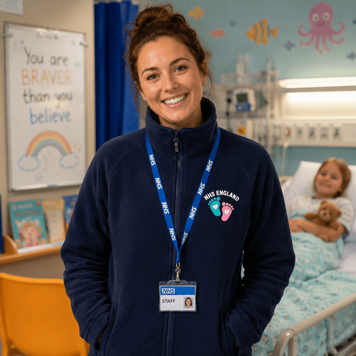 Personalised Healthcare Fleece, Embroidered Regatta Fleece, Doctor, Midwife, Medical Staff / Baby Footprint / Healthcare / GP / Nurse / Peadiatrics - ProAttire Ltd