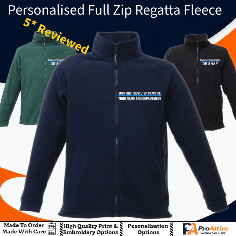 Personalised Healthcare Regatta Fleece – Embroidered Medical Staff Workwear - ProAttire Ltd