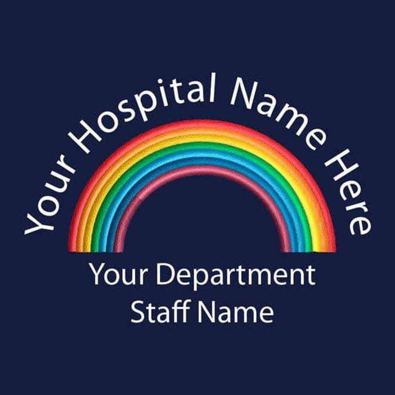 Personalised Medical Full Zip Hoodie Adult – Custom Rainbow Logo – Embroidered Personalised Rainbow Logo– Nurse Doctor Healthcare Gift - ProAttire Ltd