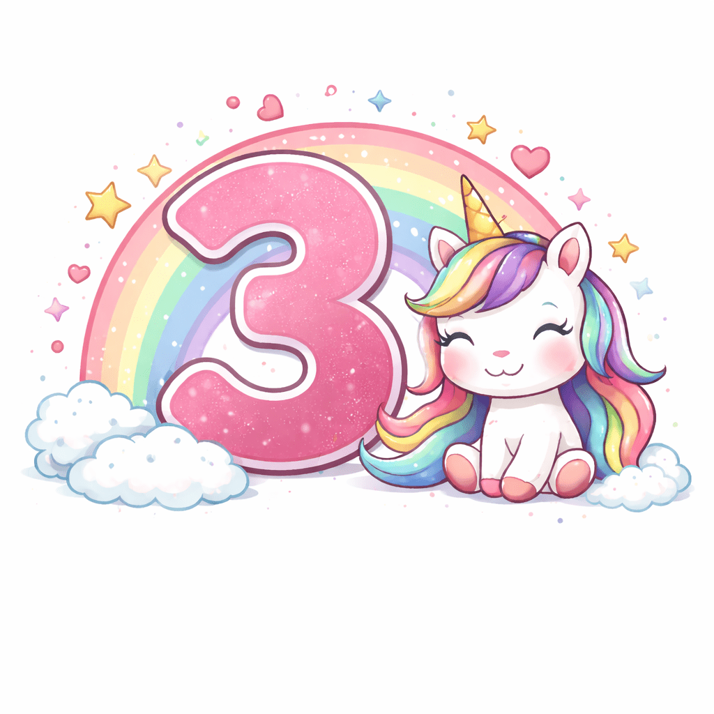 Personalised Unicorn Birthday T-Shirt | Custom Age Girls Birthday Shirt | Add Name Option | Rainbow Unicorn Party Top | - ProAttire Ltd
