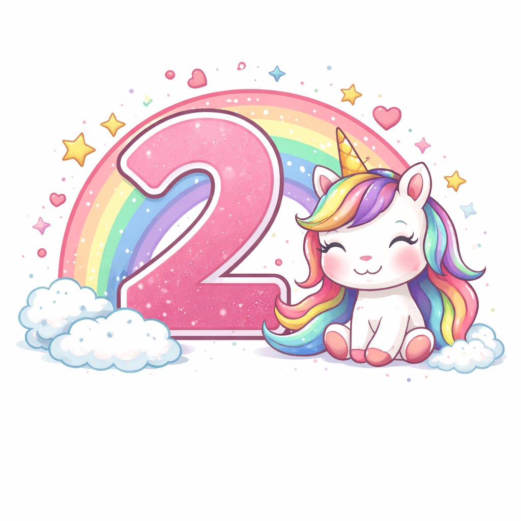 Personalised Unicorn Birthday T-Shirt | Custom Age Girls Birthday Shirt | Add Name Option | Rainbow Unicorn Party Top | - ProAttire Ltd
