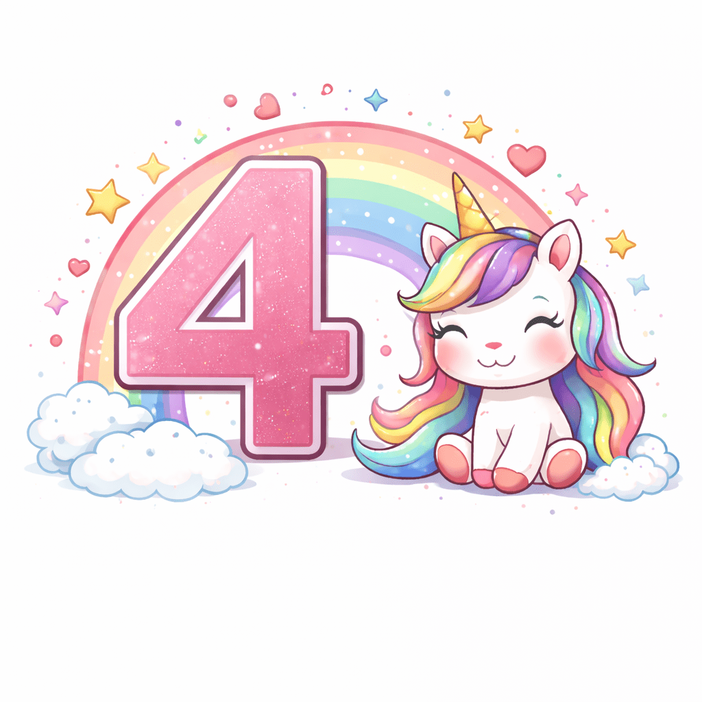 Personalised Unicorn Birthday T-Shirt | Custom Age Girls Birthday Shirt | Add Name Option | Rainbow Unicorn Party Top | - ProAttire Ltd