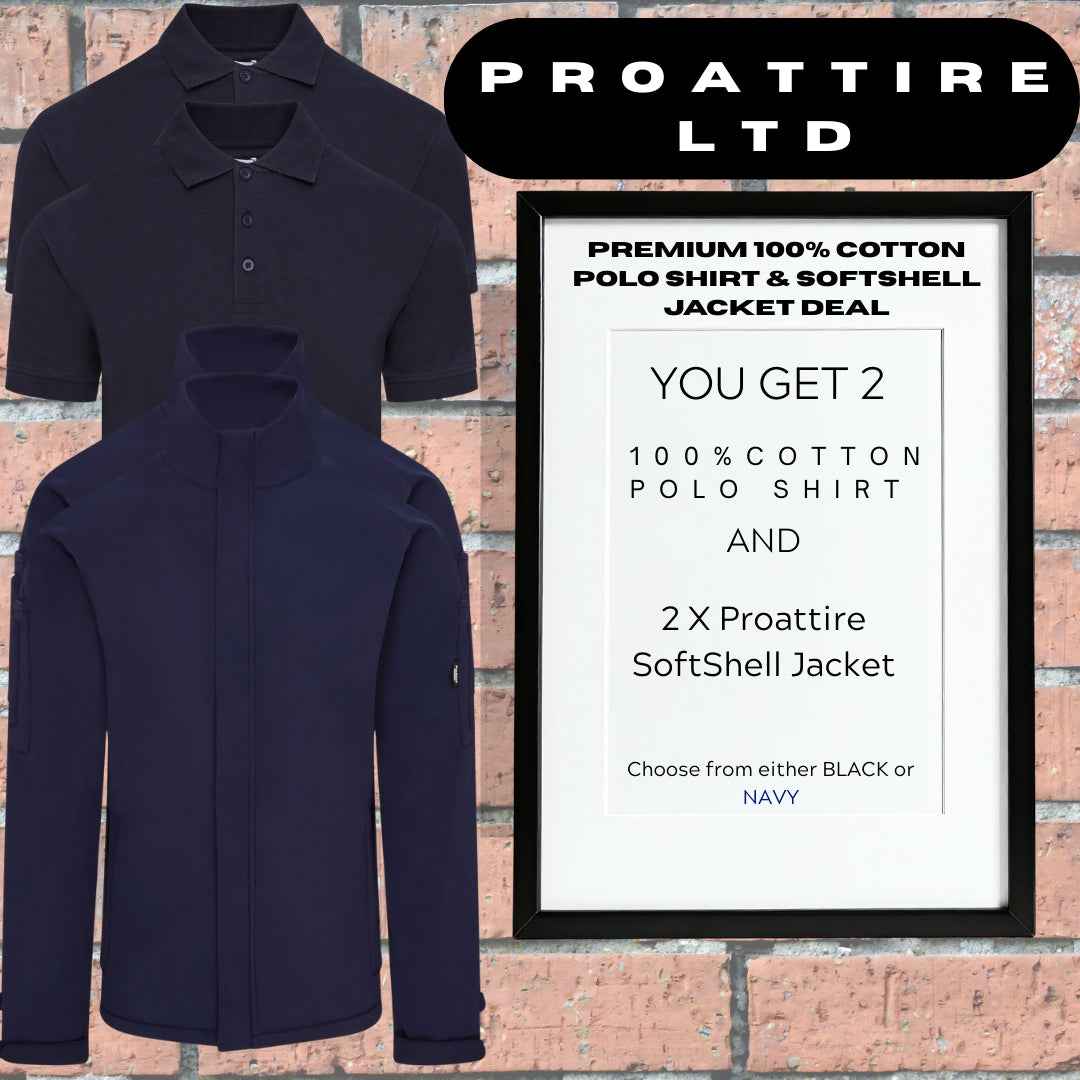 Premium Cotton Polo Jacket Deal - 100% Cotton & Softshell Bundle - ProAttire Ltd