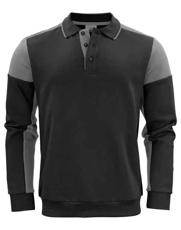 Printer Prime Two tone Long Sleeve Polo Sweatshirt - ProAttire Ltd