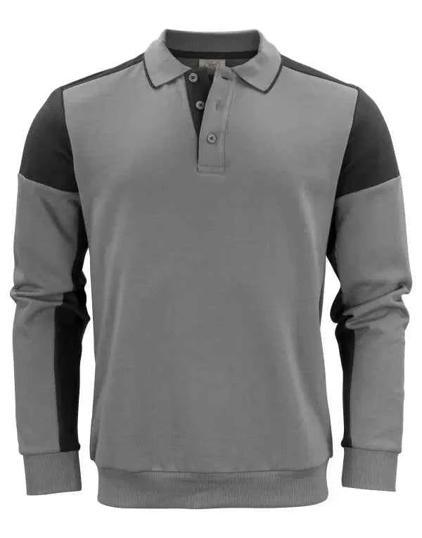 Printer Prime Two tone Long Sleeve Polo Sweatshirt - ProAttire Ltd