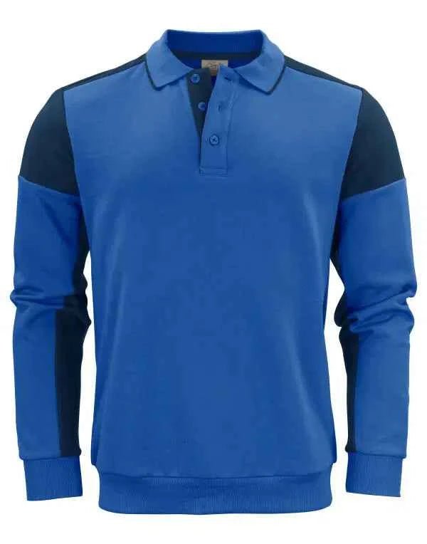 Printer Prime Two tone Long Sleeve Polo Sweatshirt - ProAttire Ltd