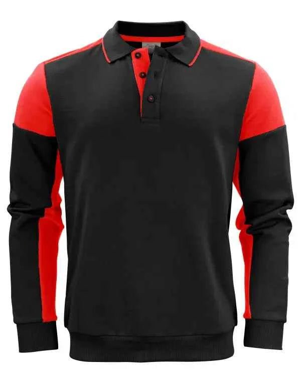 Printer Prime Two tone Long Sleeve Polo Sweatshirt - ProAttire Ltd