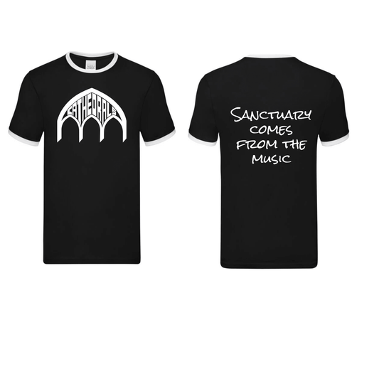 Ringer T-shirt Sanctuary Comes From Music - ProAttire Ltd