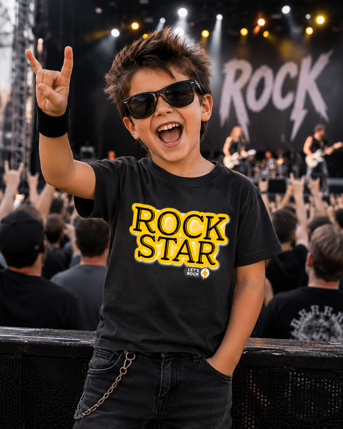 Rock Star Kids T Shirt | Cool Rocker for Boys & Girls | Music Lover Shirt | Future Rockstar Gift | Kids Graphic T-shirt | Rock Star