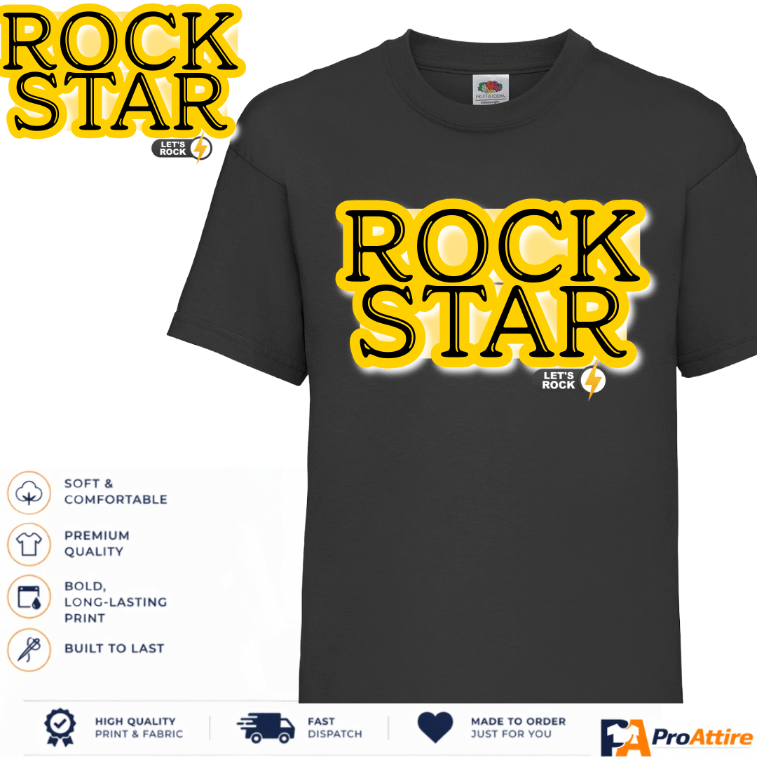 Rock Star Kids T Shirt | Cool Rocker for Boys & Girls | Music Lover Shirt | Future Rockstar Gift | Kids Graphic T-shirt | Rock Star