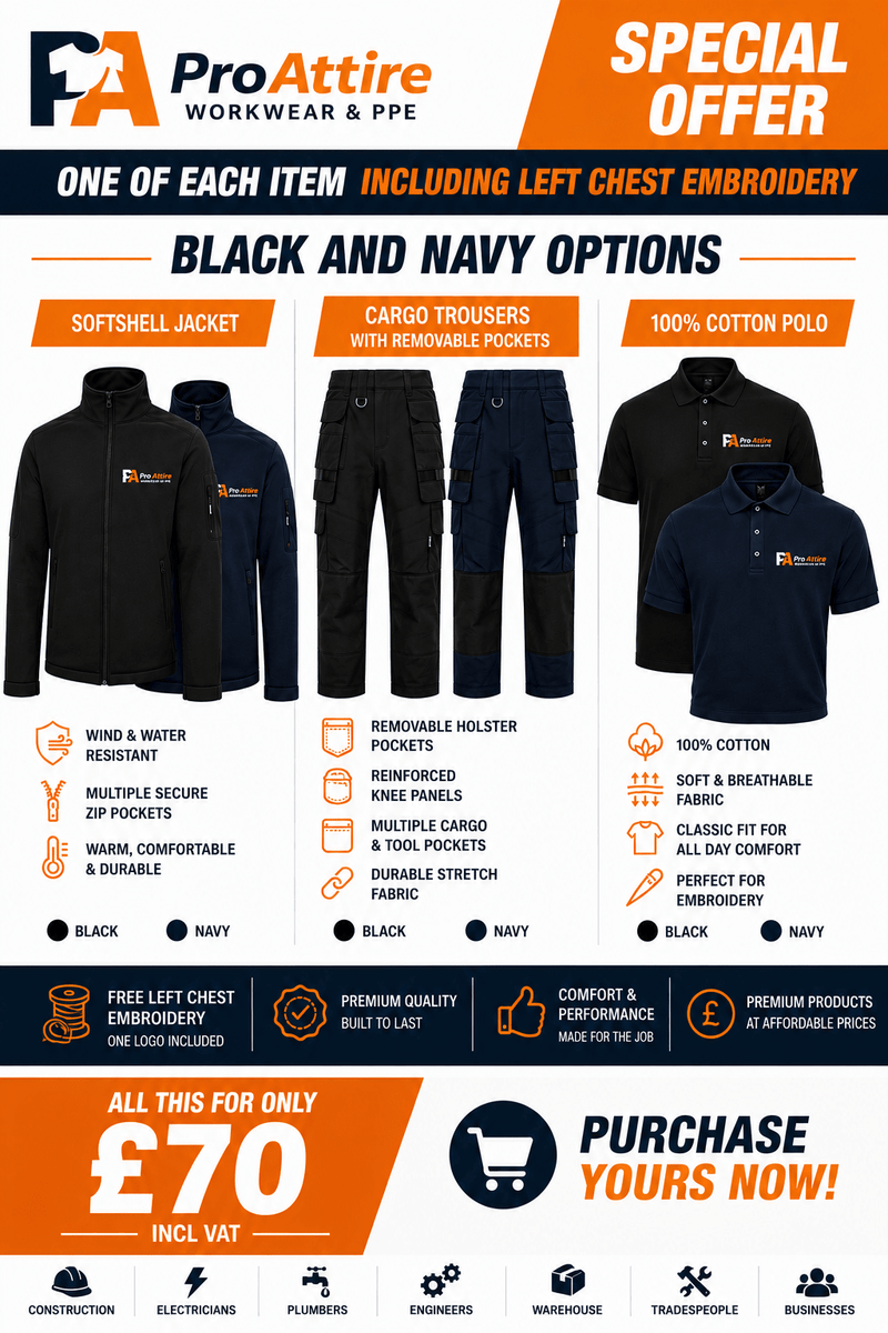 Softshell, Polo & Cargo Bundle - Premium Workwear for Professionals