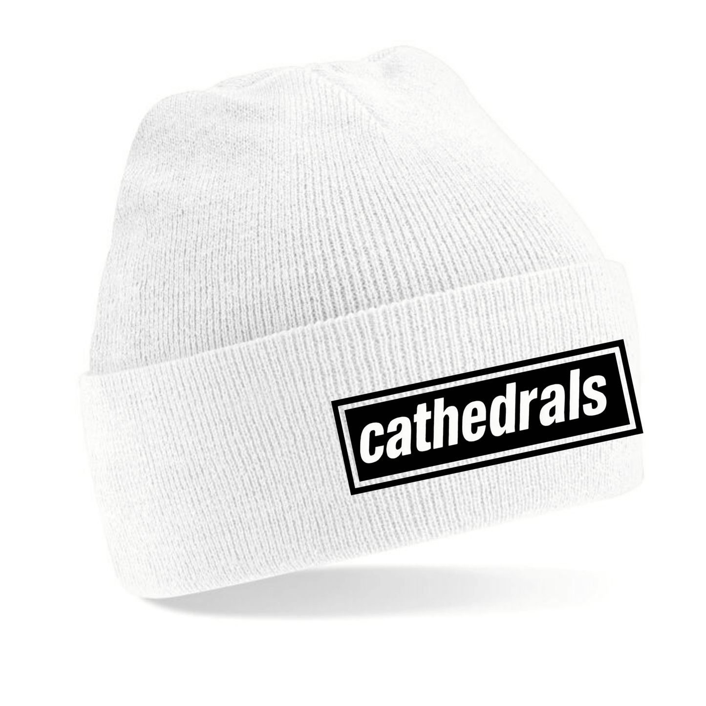 The Cathedrals Embroidered Beanie Hat White - ProAttire Ltd
