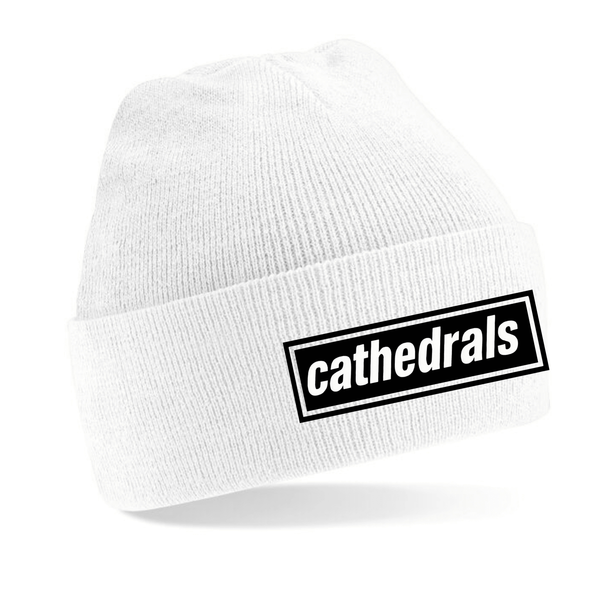 The Cathedrals Embroidered Beanie Hat White - ProAttire Ltd