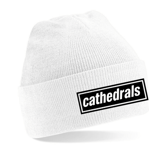 The Cathedrals Embroidered Beanie Hat White - ProAttire Ltd
